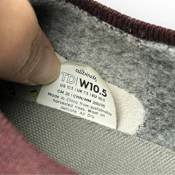 Allbirds Tree Dasher 1 Maroon Runners 10.5 - Picture 9 of 9